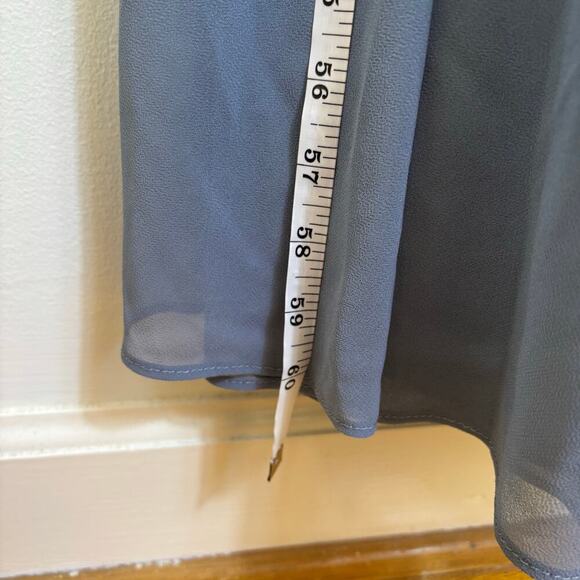 Lulus Mythical Kind of Love Slate Blue Maxi Dress Sz XL Bridesmaid Romantic NWT - Picture 10 of 14